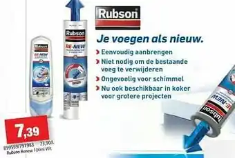 Hubo Rubson renew wit aanbieding