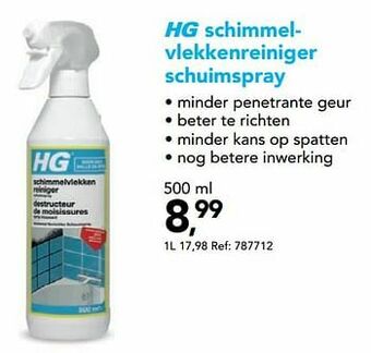 Hubo Hg schimmelvlekkenreiniger schuimspray aanbieding
