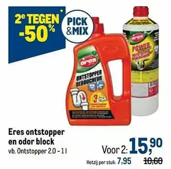 Eres ontstopper en odor block ontstopper