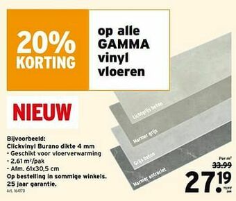 GAMMA Clickvinyl burano aanbieding