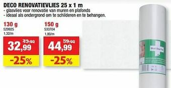 Hubo Deco renovatievlies aanbieding