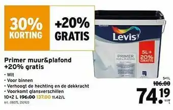 GAMMA Primer muur+plafond aanbieding