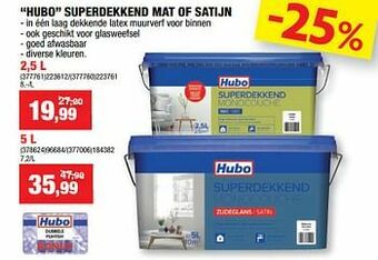 Hubo Hubo superdekkend mat of satijn aanbieding