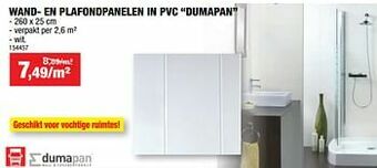 Hubo Wand- en plafondpanelen in pvc dumapan aanbieding