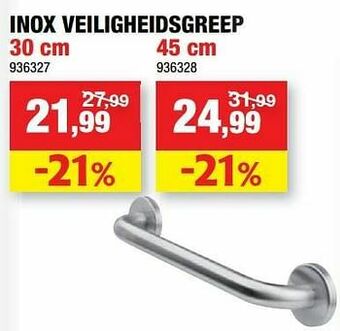 Hubo Inox veiligheidsgreep aanbieding