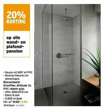 Grosfillex attitude xl pvc rabote grijs