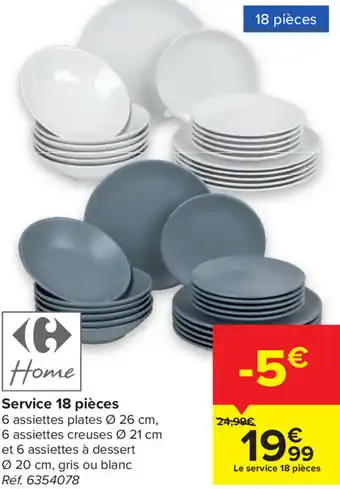 Carrefour Home Service 18 pieces aanbieding