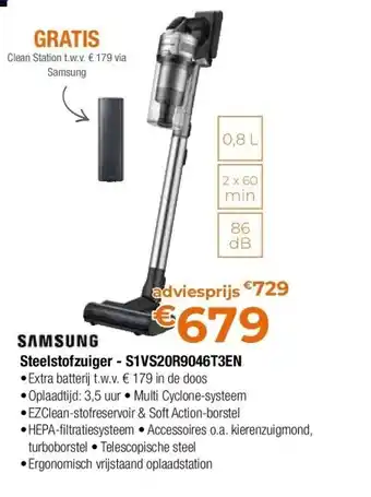 Expert Steelstofzuiger - s1vs20r9046t3en aanbieding
