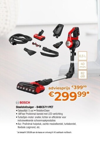 Expert Steelstofzuiger - b4bcs711pet aanbieding