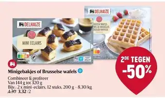 Delhaize Minigebakjes of brusselse wafels aanbieding