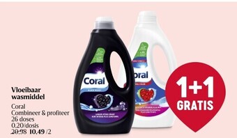 Delhaize Vloeibaar wasmiddel coral aanbieding