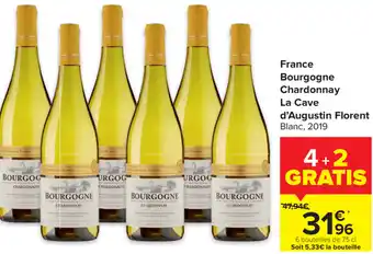 Carrefour France bourgogne chardonnay la cave d'augustin florent aanbieding