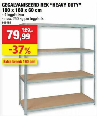 Hubo Gegalvaniseerd rek heavy duty aanbieding