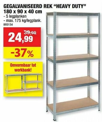 Hubo Gegalvaniseerd rek heavy duty aanbieding