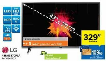 Carrefour Lg 43lm6370pla aanbieding