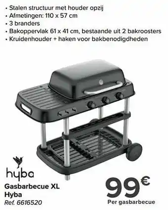 Gasbarbecue xl hyba