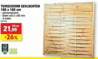 Hubo Tuinscherm gevlochten aanbieding