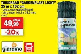 Hubo Tuindraad gardenplast light aanbieding