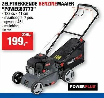 Hubo Powerplus zelftrekkende benzinemaaier poweg63773 aanbieding