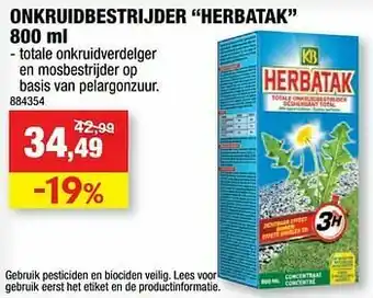 Hubo Onkruidbestrijder herbatak aanbieding
