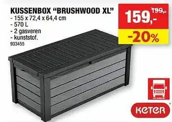 Hubo Kussenbox brushwood xl aanbieding