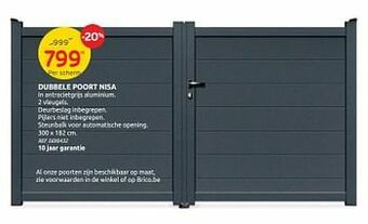 Brico Dubbele poort nisa aanbieding