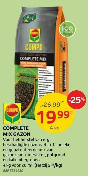 Brico Complete mix gazon aanbieding