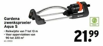 GAMMA Gardena zwenksproeier aqua s aanbieding