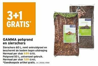 GAMMA Gamma potgrond en sierschors aanbieding
