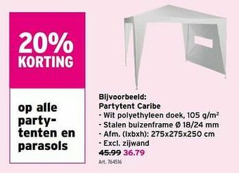 GAMMA Partytent caribe aanbieding