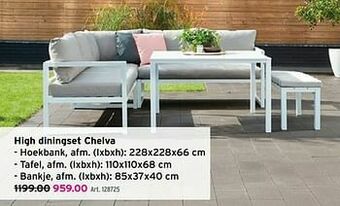 GAMMA High diningset chelva aanbieding