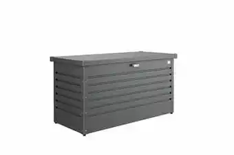 Brico Biohort kussenbox Hobby 130 donkergrijs metallic 62x134cm aanbieding