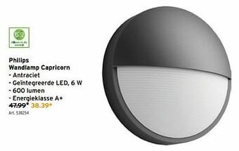 GAMMA Philips wandlamp capricorn aanbieding