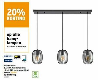 GAMMA Gamma hanglamp nikki aanbieding