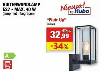 Buitenwandlamp e27 flair up