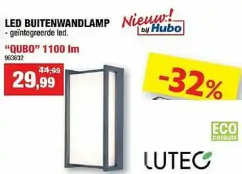 Hubo Led buitenwandlamp qubo aanbieding