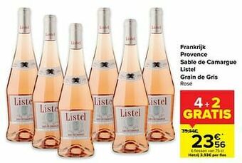Carrefour Frankrijk provence sable de camargue listel grain de gris rosé aanbieding