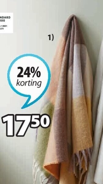 Jysk Tusenfryd plaid aanbieding