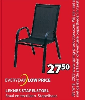 Jysk Leknes stapelstoel aanbieding