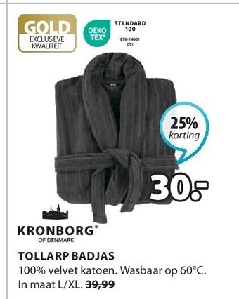 Jysk Tollarp badjas aanbieding