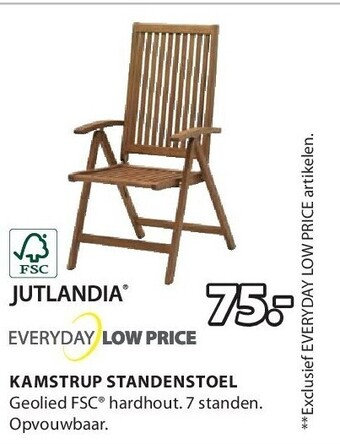 Jysk Kamstrup standenstoel aanbieding