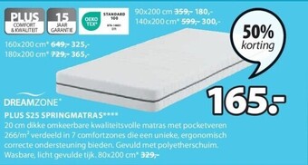 Jysk Plus s25 springmatras aanbieding