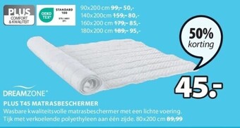 Jysk Plus t45 matrasbeschermer aanbieding