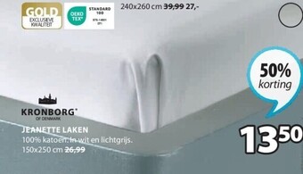 Jysk Jeanette laken aanbieding