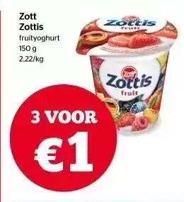 Zott zottis fruityoghurt 150 g
