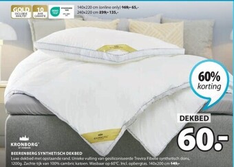 Jysk Beerenberg synthetisch dekbed aanbieding