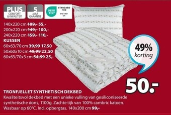Jysk Tronfjellet synthetisch dekbed aanbieding