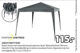 Jysk Jerup partytent aanbieding