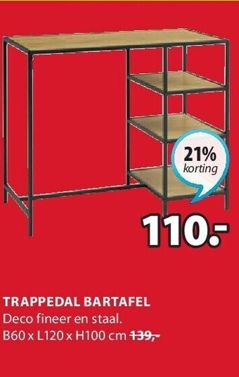 Jysk Trappedal bartafel aanbieding