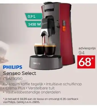 Selexion Senseo select csa230/90 aanbieding